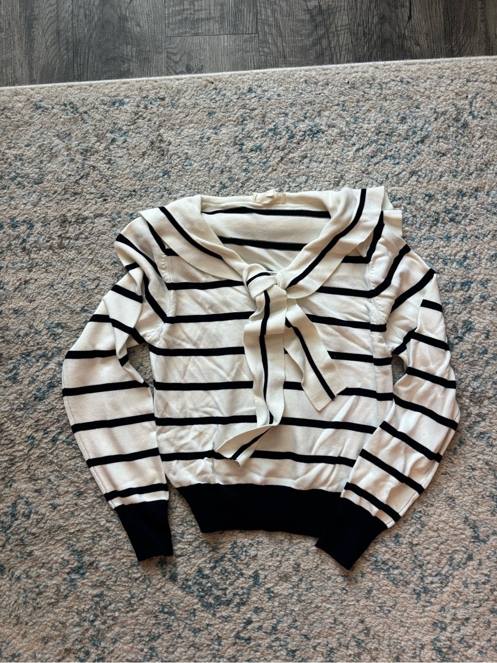Entro Sailor Collar Stripe Sweater